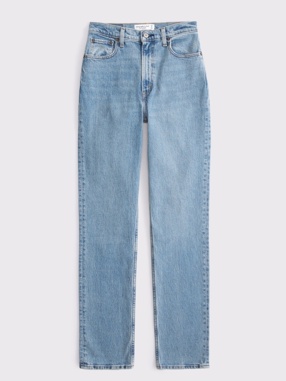 Abercrombie Curve Love Ultra High Rise 90s Straight Jeans - Medium Wash